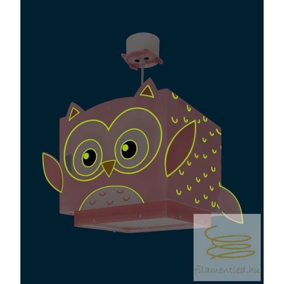 DALBER HANGING LAMP LITTLE PINK OWL 64482M