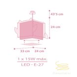 DALBER HANGING LAMP LITTLE PINK OWL 64482M
