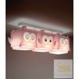 DALBER 3L. CEILING LAMP LITTLE PINK OWL 64483