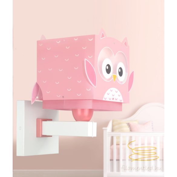 DALBER WALL LAMP LITTLE PINK OWL 64489