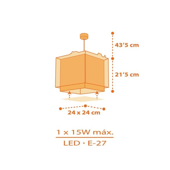 DALBER HANGING LAMP DINOS 73452M