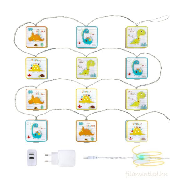 DALBER NIGHTLIGHT GARLAND DINOS 73455