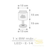 DALBER T. LAMP BABY DREAMS GREY LED 76011NE