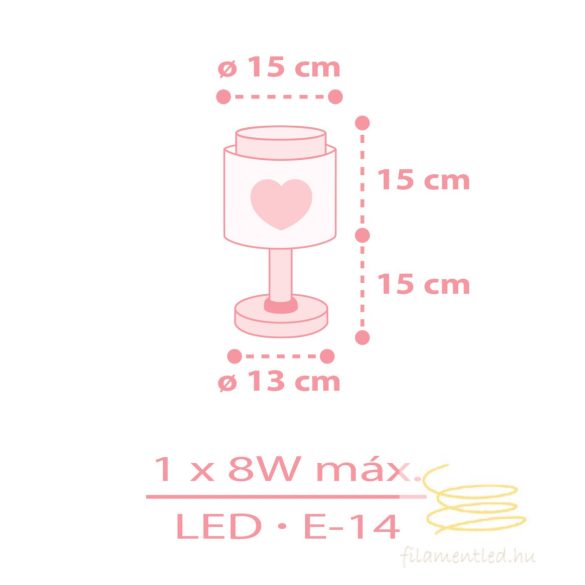 DALBER T. LAMP BABY DREAMS PINK LED 76011NS