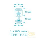 DALBER T. LAMP BABY DREAMS BLUE LED 76011NT