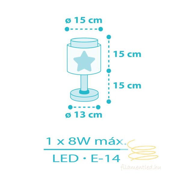 DALBER T. LAMP BABY DREAMS BLUE LED 76011NT