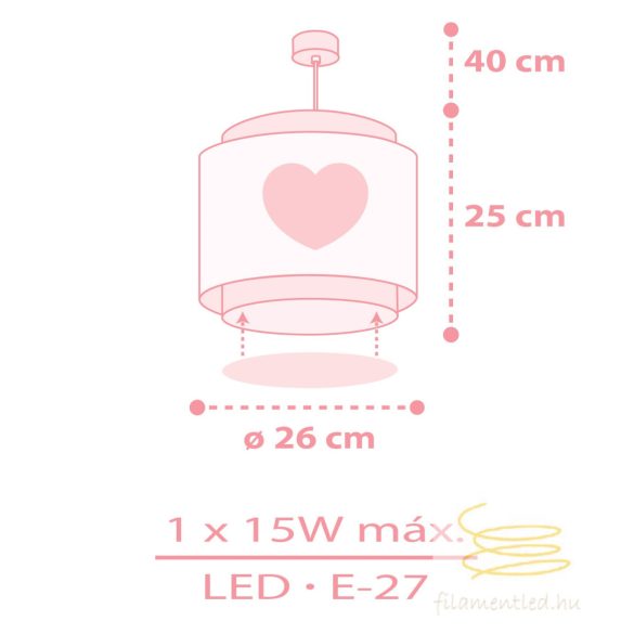 DALBER H. LAMP BABY DREAMS PINK 76012MS