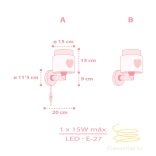 DALBER WALL LAMP BABY DREAMS PINK 76019S