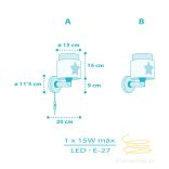 DALBER WALL LAMP BABY DREAMS BLUE 76019T