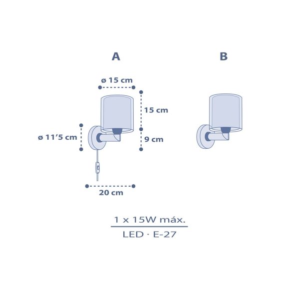 DALBER WALL LAMP MOON DREAMS 76639