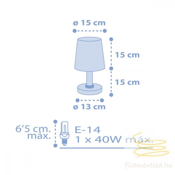 DALBER TABLE LAMP STAR LIGHT BLUE 82211T