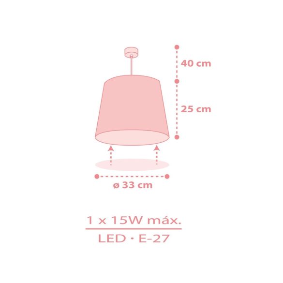 DALBER HANGING LAMP STAR LIGHT PINK 82212MS