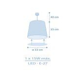 DALBER HANGING LAMP STAR LIGHT BLUE 82212MT