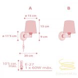 DALBER WALL LAMP STAR LIGHT PINK 82219S