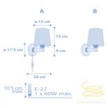 DALBER WALL LAMP STAR LIGHT BLUE 82219T