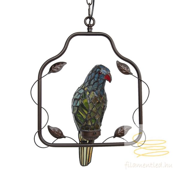 Filamentled Parrot Tiffany mennyezeti lámpa FIL5LL-6059