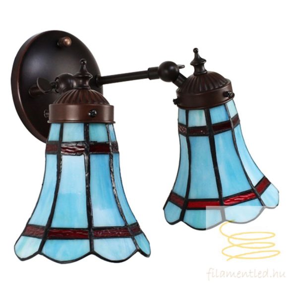 Filamentled Royal Blue Double Tiffany fali lámpa FIL5LL-6213