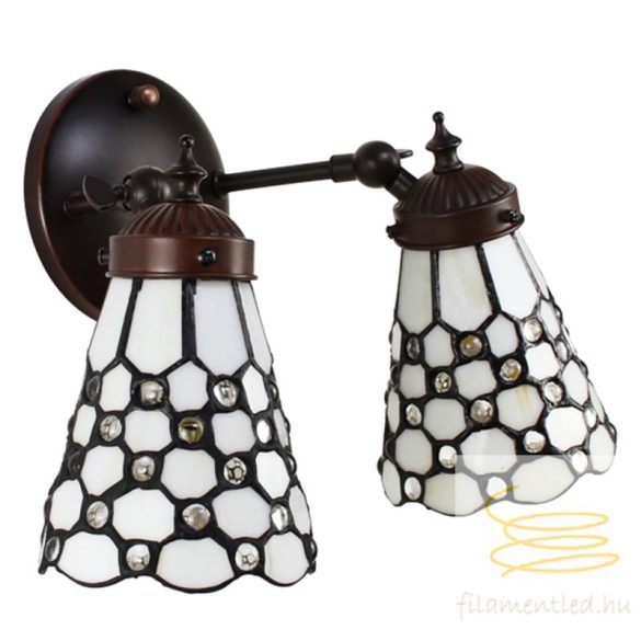 Filamentled Dotty White Double Tiffany fali lámpa FIL5LL-6214