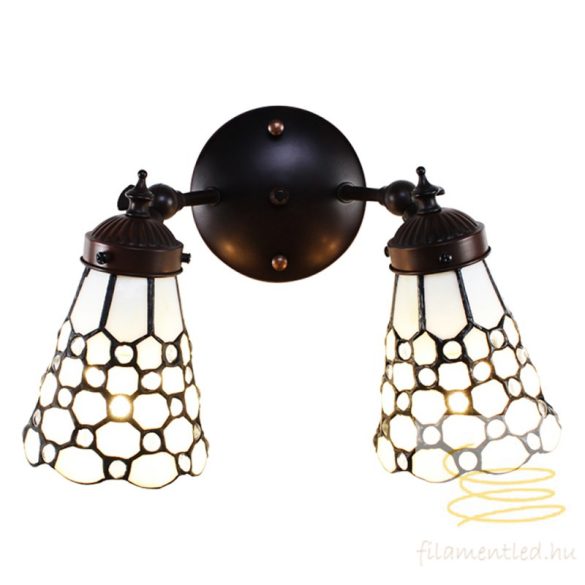 Filamentled Dotty White Double Tiffany fali lámpa FIL5LL-6214