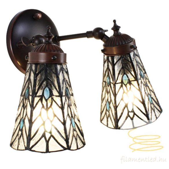 Filamentled Early Morning Double Tiffany fali lámpa FIL5LL-6215