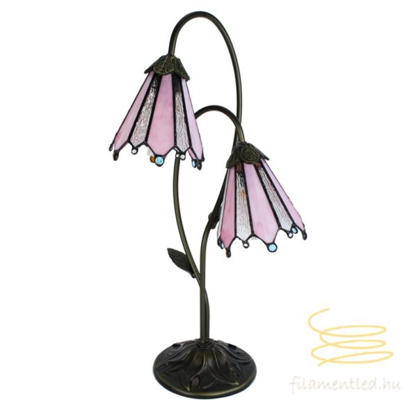 Filamentled Flower Dots Double Tiffany asztali lámpa FIL5LL-6251
