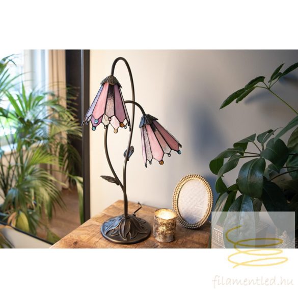 Filamentled Flower Dots Double Tiffany asztali lámpa FIL5LL-6251