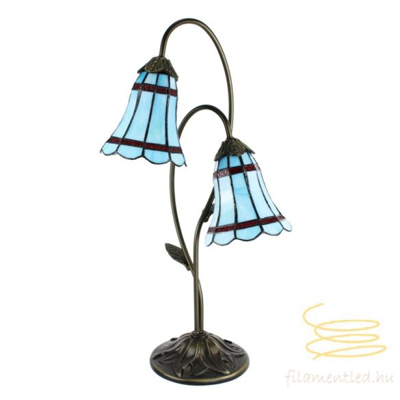 Filamentled Royal Blue Double Tiffany asztali lámpa FIL5LL-6254