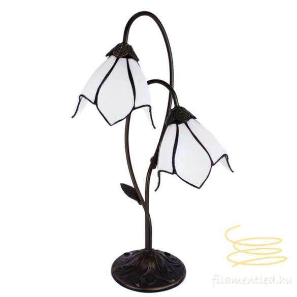 Filamentled White Flower Double Tiffany asztali lámpa FIL5LL-6256