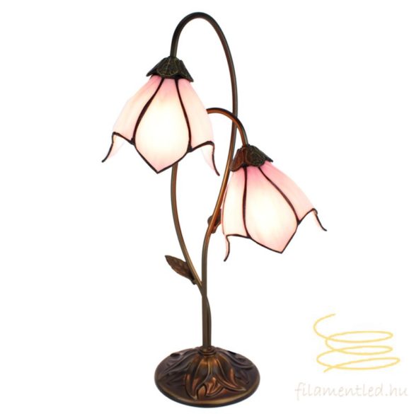 Filamentled Pink Flower Double Tiffany asztali lámpa FIL5LL-6257