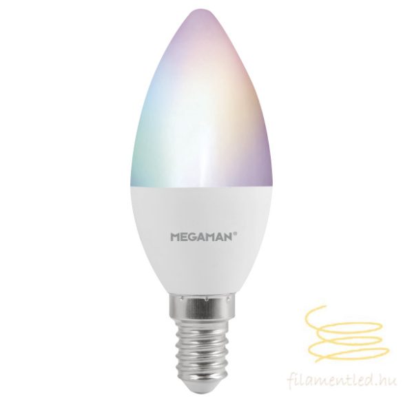 MEGAMAN LED MATTER CANDLE C35 OPAL E14 4,8W RGB+CCT+Dim MM47812