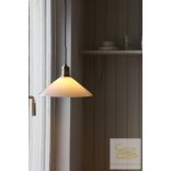 Markslöjd VELA Pendant 1L Antique Brass/ Shiny White 108867