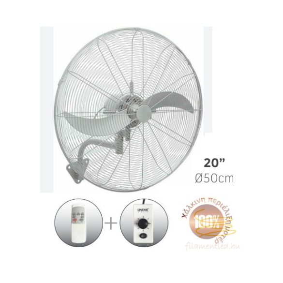 LINEME Professional fehér 20” 50cm fali ventillátor 02-00195-1