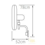 LINEME Professional fehér 20” 50cm fali ventillátor 02-00195-1