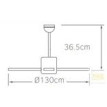 LINEME Deco 1 light 52” mennyezeti ventillátor