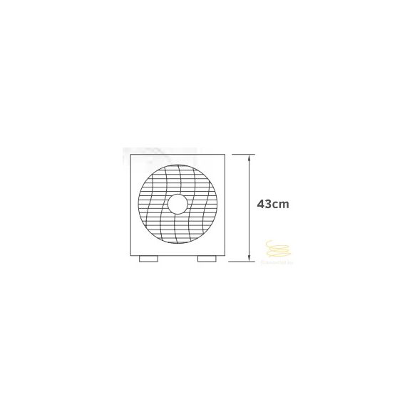 LINEME Boxfan fehér/szürke 12” 43cm álló ventillátor 02-00105