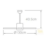 LINEME Deco NO light 52” mennyezeti ventillátor
