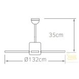 LINEME Gordon fehér 52” mennyezeti ventillátor 02-00122