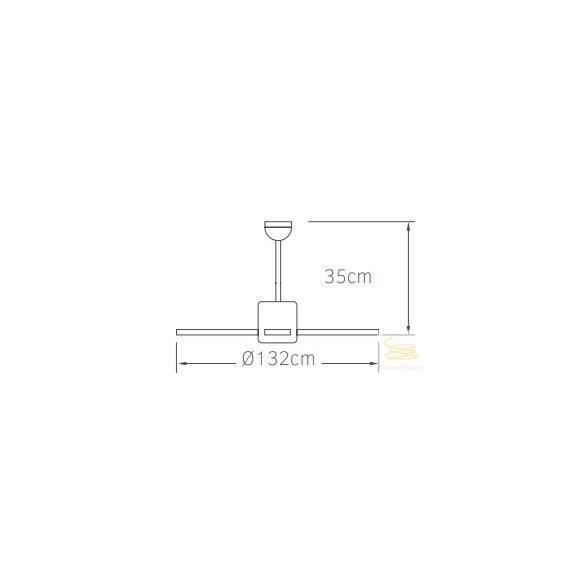 LINEME Gordon fehér 52” mennyezeti ventillátor 02-00122