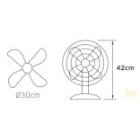 LINEME Vintage 12” 30cm álló ventillátor