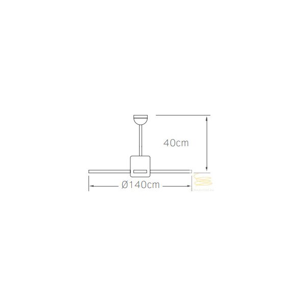 LINEME Industrial fehér, alumínium motorral 56” mennyezeti ventillátor 02-00144
