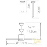 LINEME Levante Dió 52” mennyezeti ventillátor 02-00151