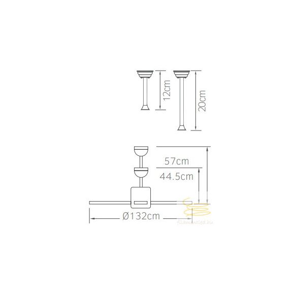 LINEME Levante Dió 52” mennyezeti ventillátor 02-00151