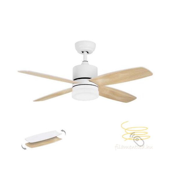 LINEME Ostro 48” fehér/natúr mennyezeti ventillátor 02-00153