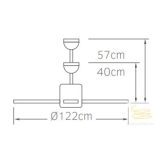 LINEME Ostro 48” fehér/natúr mennyezeti ventillátor 02-00153