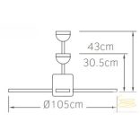 LINEME Bayamo Kávé 42” mennyezeti ventillátor 02-00161