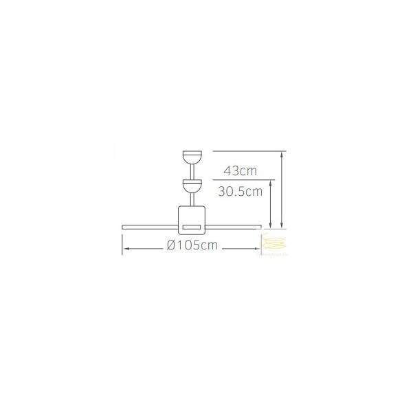 LINEME Bayamo Kávé 42” mennyezeti ventillátor 02-00161