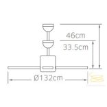 LINEME Etesian fehér 52” mennyezeti ventillátor 02-00164