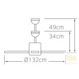LINEME Anso fekete 52” mennyezeti ventillátor 02-00180