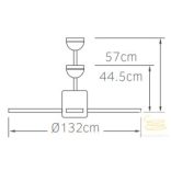 LINEME Borasco szatén arany 52” mennyezeti ventillátor 02-00184