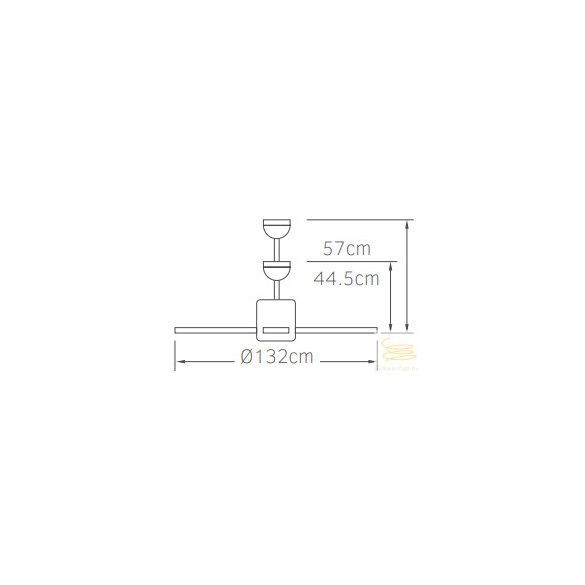 LINEME Borasco szatén arany 52” mennyezeti ventillátor 02-00184